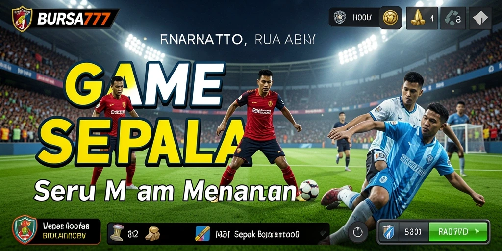 Screenshot gameplay BURSA777 yang menampilkan aksi sepak bola yang mendebarkan.