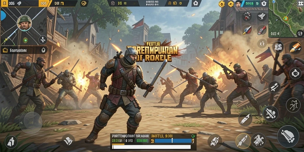 Tangkapan layar gameplay menegangkan dari D06 di pertempuran Battle Royale.