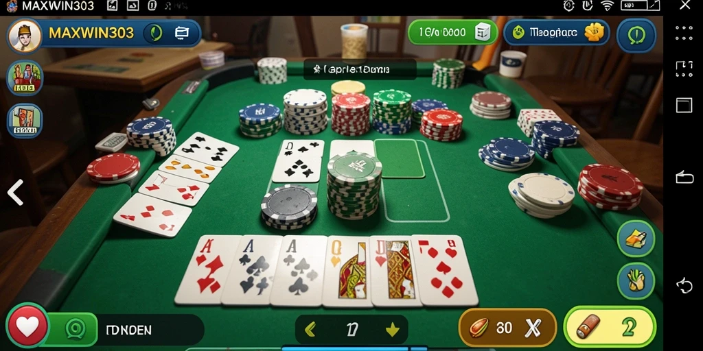 Tampilan gameplay Gaple yang seru di MAXWIN303.