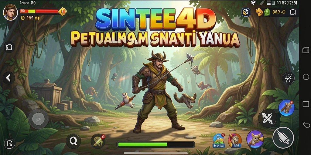 Screenshot gameplay SINTE4D yang menampilkan suasana petualangan yang mendebarkan.