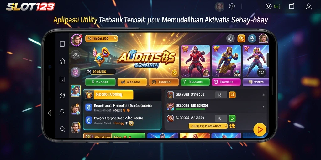 Tampilan aplikasi SLOT123 yang sederhana dan fungsional.