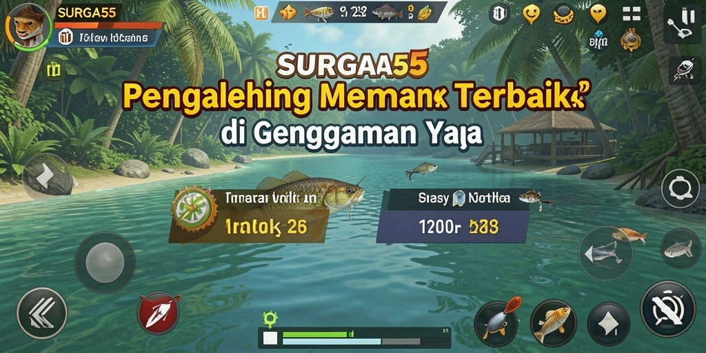 Gameplay SURGA55 dengan suasana memancing yang menenangkan.